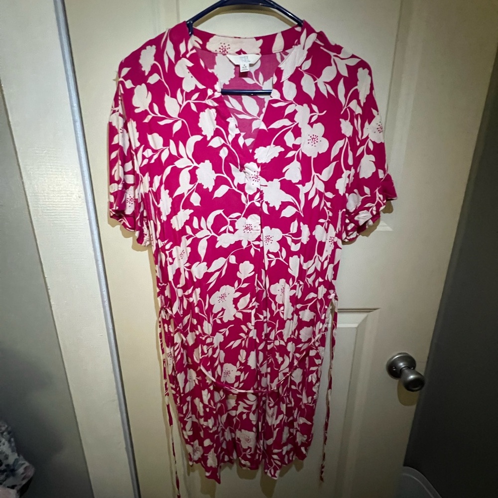 Pink floral dress